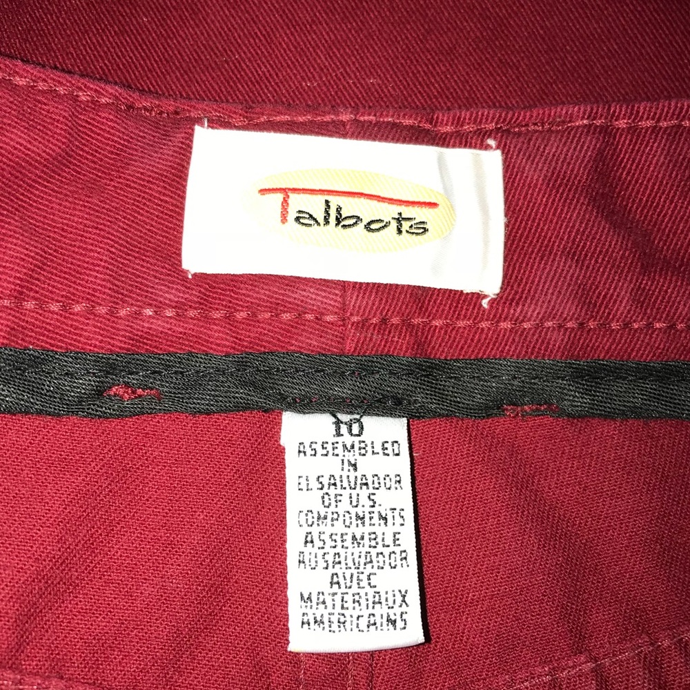 Talbots Deep True Red Jeans - image 4